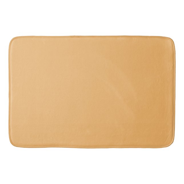 Mellow Apricot Solid Plain Colour. Bath Mat (Front)