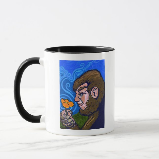 Mellow Bigfoot with a flower mug (Left)
