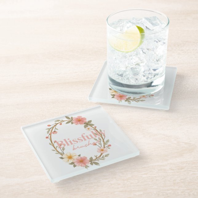 Mellow Blooms Glass Coaster (Angled)