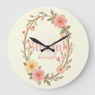 Mellow Blooms Large Clock