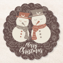 Mellow Snowmen - Merry Christmas 2 snowman red.