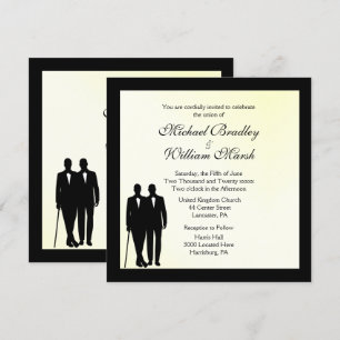Mellow Yellow Gay Wedding Invitation