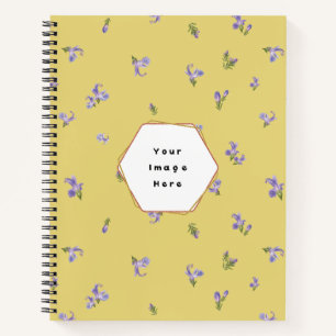 Mellow Yellow Japanese Rosemary Botanical Pattern Notebook