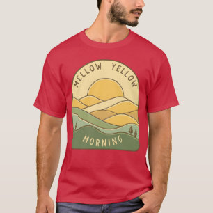 Mellow Yellow Morning Rolling Hills retro 70s frie T-Shirt