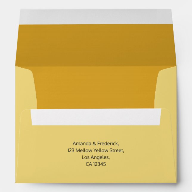 Mellow Yellow Wedding Envelope (Back (Bottom))