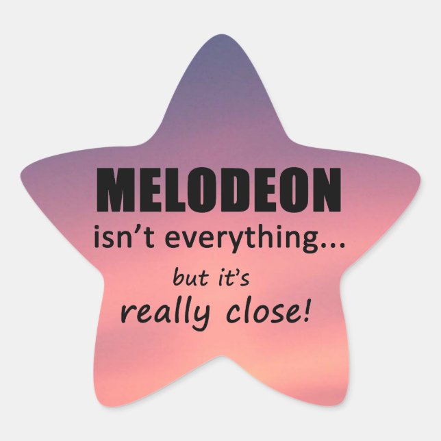Melodeon Isn't Everything Star Sticker (Front)