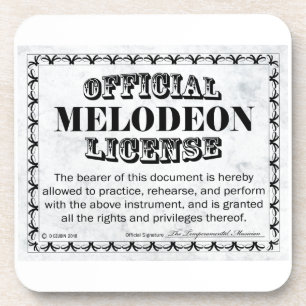 Melodeon License Coaster