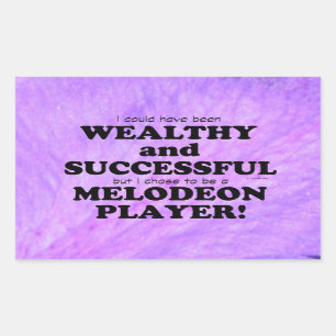 Melodeon Wealthy & Successful Rectangular Sticker