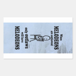 Melodeons Outlawed Rectangular Sticker