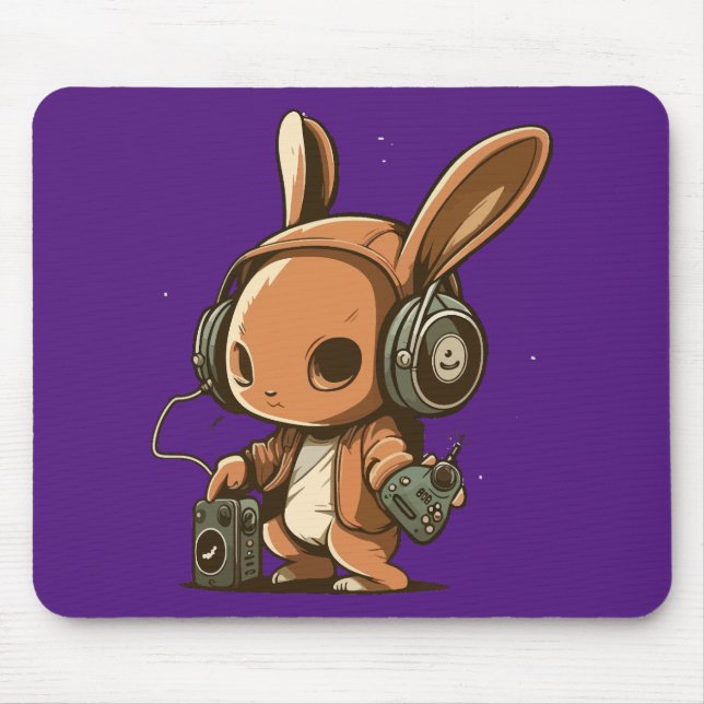 Melodic Bunny: A Musical Journey Mouse Mat (Front)