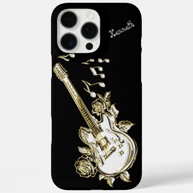 Melodic Guitar Vibes in Gold Case-Mate iPhone Case (Back)