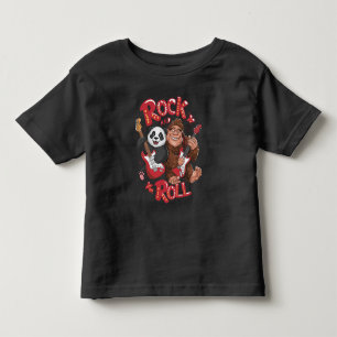 Melodic Harmony: Bigfoot and Panda Bear Toddler T-Shirt