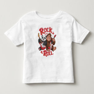 Melodic Harmony: Bigfoot and Panda Bear Toddler T-Shirt