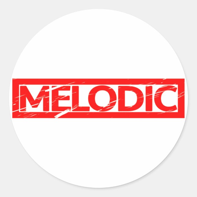 Melodic Stamp Classic Round Sticker (Front)