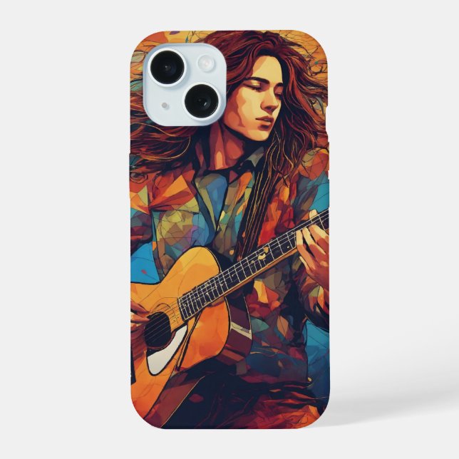 Melodic Whirlwind iPhone 15 Case (Back)