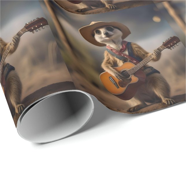 Melodies of the Savanna A Meerkat Guitar Serenade, Wrapping Paper (Roll Corner)