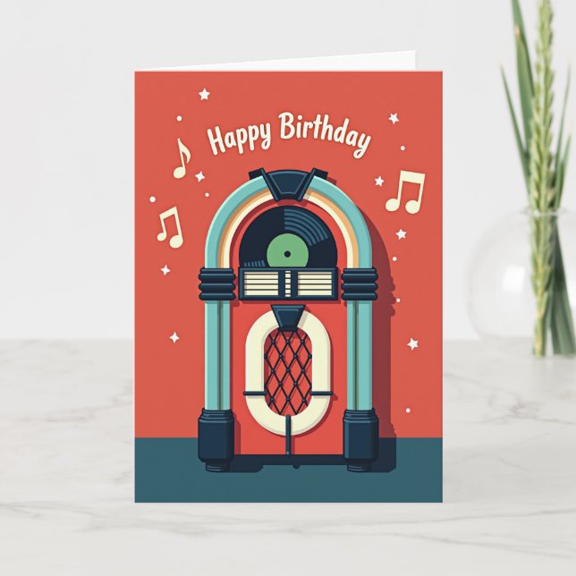 Melody Cabinet Birthday Card (Front)