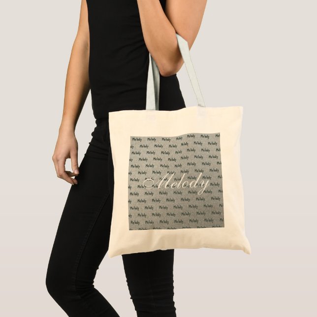 Melody custom tote cloth canvas grocery bag (Front (Product))