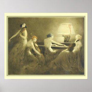 "Melody Hour" Art Deco Print by Louis Icart