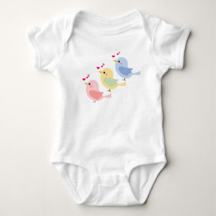 Melody in Flight – Songbird Silhouette Design Baby Bodysuit