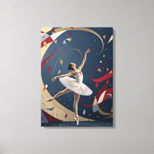 Melody in Motion Abstract Ballerina Canvas Print