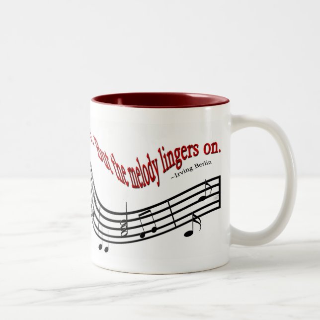 Melody Lingers On Two-Tone Coffee Mug (Right)