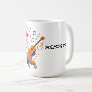 Melody Mutt" T-Shirt - Whimsical Musical Dog Desig Coffee Mug