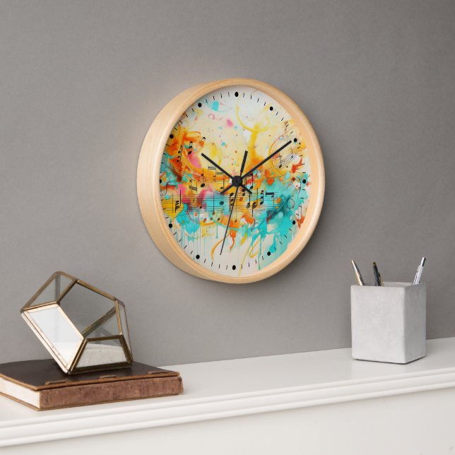 Melody of colours and music notes clock (Office)
