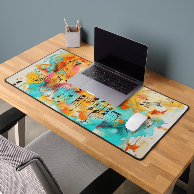 Melody of colours and music notes desk mat (Office 2)