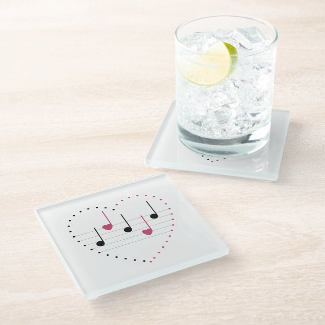 Melody of Love Glass Coaster (Angled)