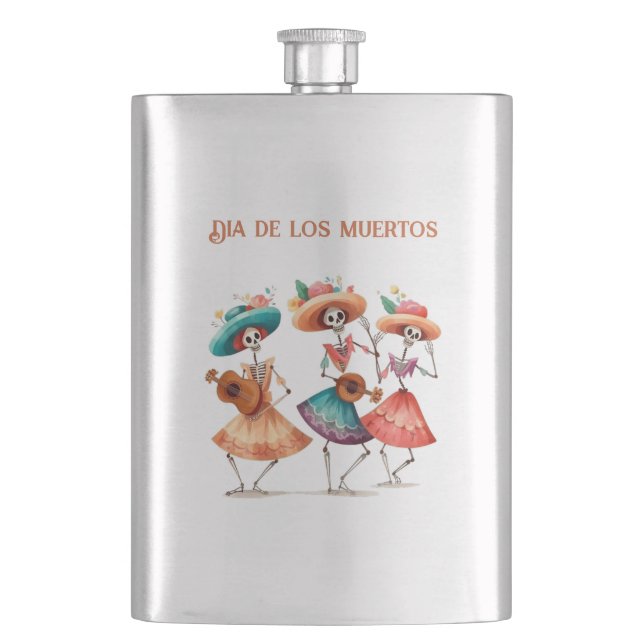Melody of the Dancing Dead, custom Hip Flask (Front)