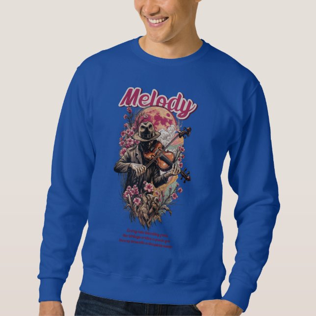 Melody of the Sleepless Moon Artistic Violin Ser Sweatshirt (Front)