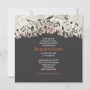 MELODY of the TORAH Bar Bat Mitzvah Invitation