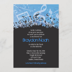MELODY of the TORAH Bar Bat Mitzvah Invitation