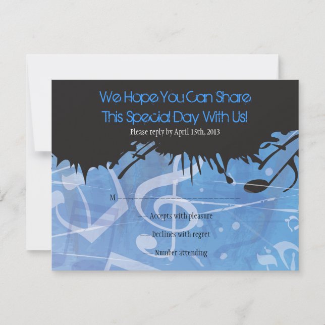 MELODY of the TORAH Bar Bat Mitzvah Reply Card (Front)