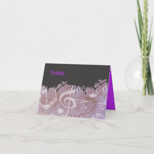 MELODY of the TORAH Bar Bat Mitzvah Thank You Card