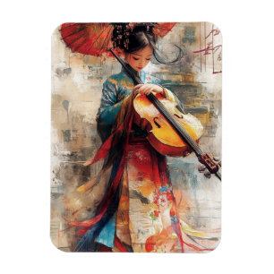 Melody of Tradition: The Harmony of Art and Music Magnet