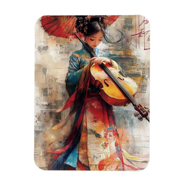 Melody of Tradition: The Harmony of Art and Music Magnet (Vertical)