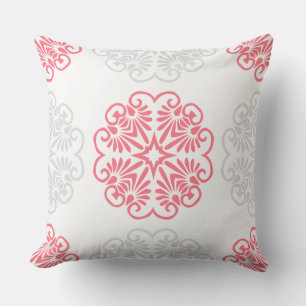 Melon/Agua Pattern Mandala Reversible Pillow