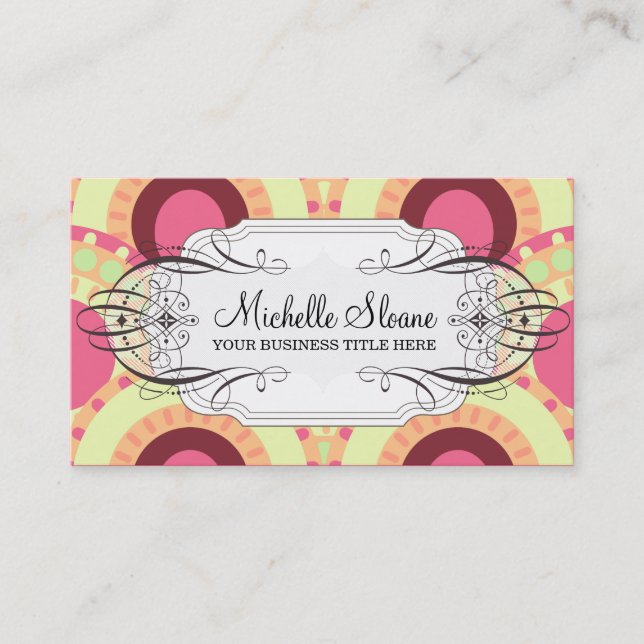 Melon Balls Pop Art  Business Card (Front)