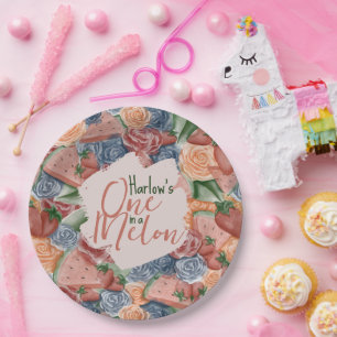 Melon Birthday - Summer vibes Birthday favor Paper Plate
