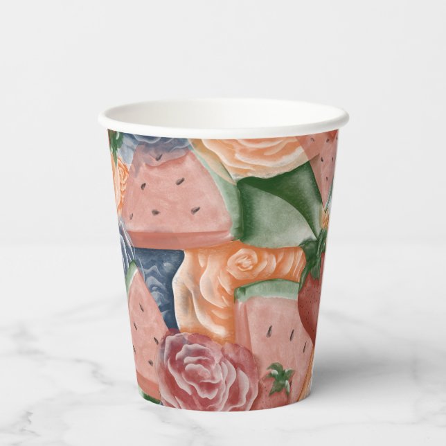 Melon Birthday - Summer vibes  Paper Cups (Back)