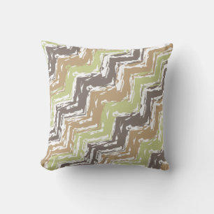 Melon Brandy Scribble ZigZag Pattern Cushion
