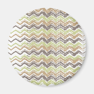 Melon Brandy Scribble ZigZag Pattern Magnet