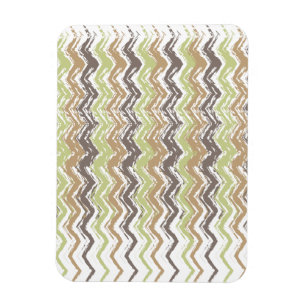 Melon Brandy Scribble ZigZag Pattern Magnet