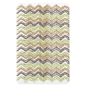Melon Brandy Scribble ZigZag Pattern Magnet