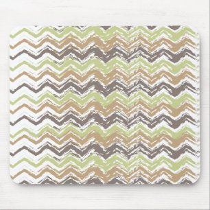Melon Brandy Scribble ZigZag Pattern Mouse Mat
