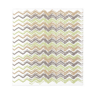 Melon Brandy Scribble ZigZag Pattern Notepad
