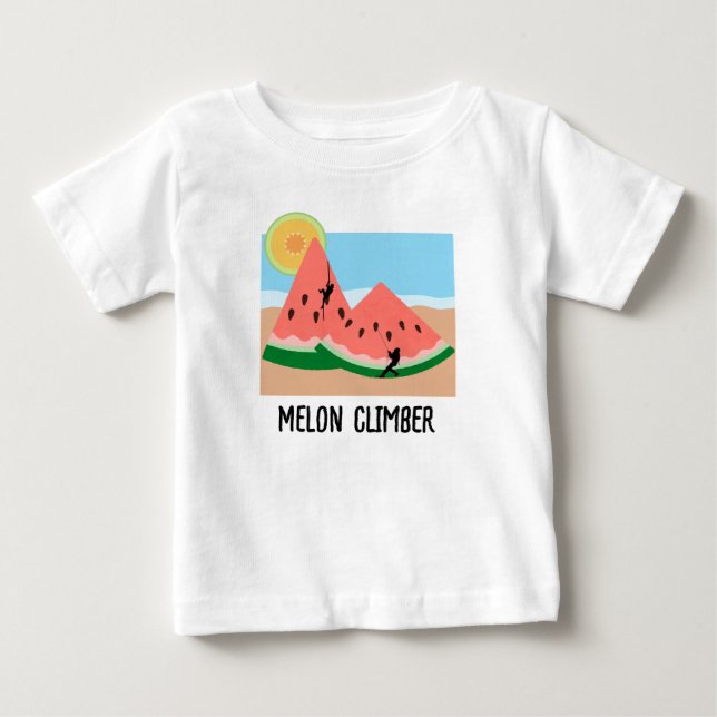 Melon Climber baby t-shirt (Front)