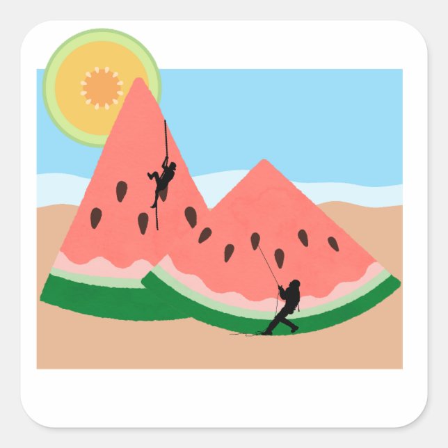 Melon Climber Cute Stickers (Front)